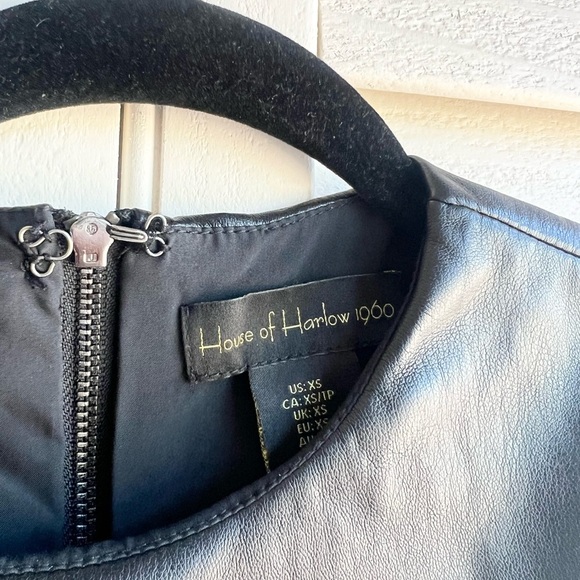 House of Harlow 1960 Black Leather Dress - Picture 4 of 4
